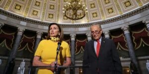 House Speaker Nancy Pelosi and Senate Minority Leader Chuck Schumer. Chip Somodevilla/Getty Images